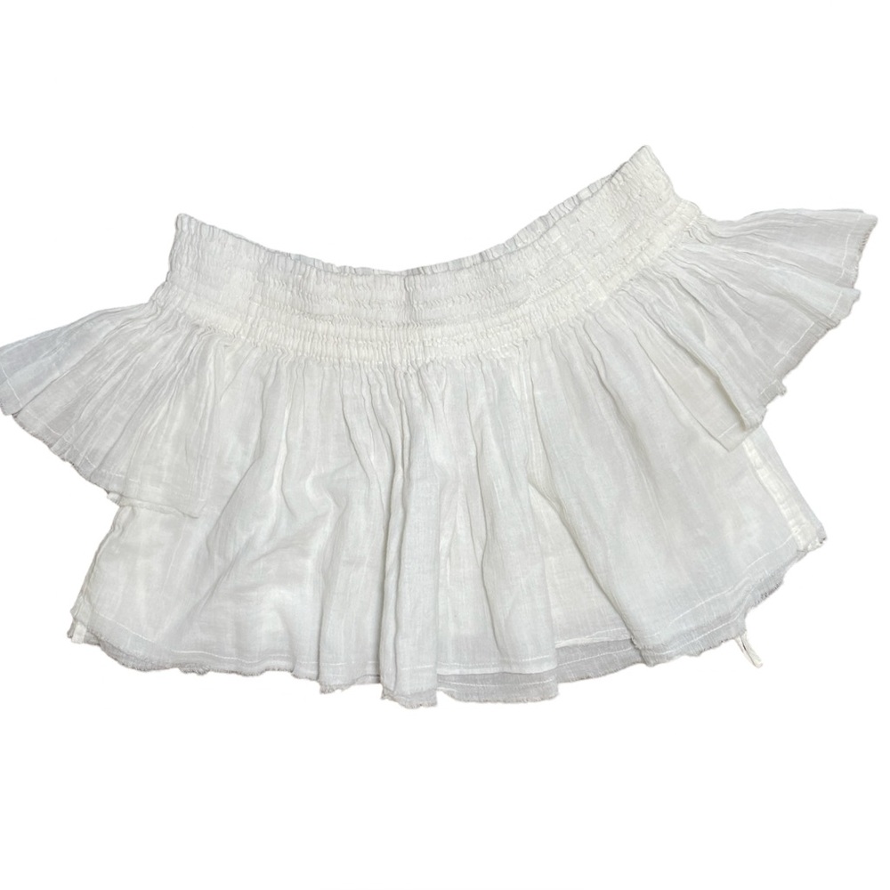 Free people white boho flowy blouse cropped top